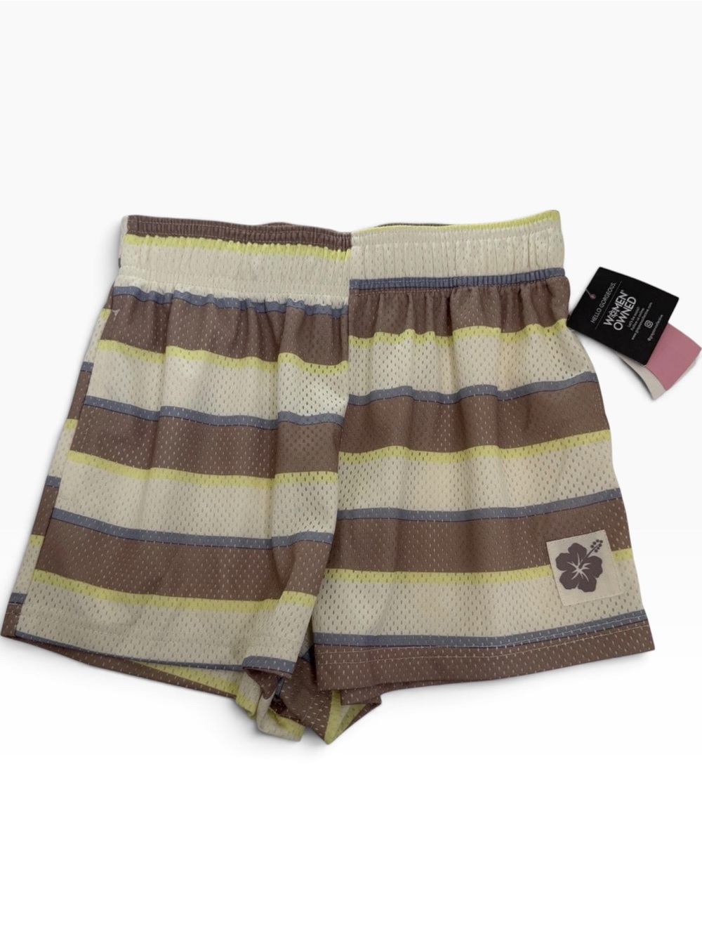 Grayson Threads Striped Mesh Shorts XXS NWT